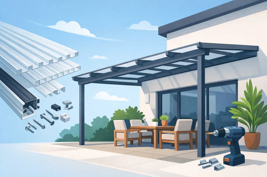 Stegplatten-Komplettset für Terrassenüberdachung