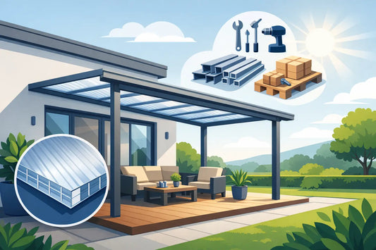 Terrassenüberdachung Doppelstegplatten Komplettset