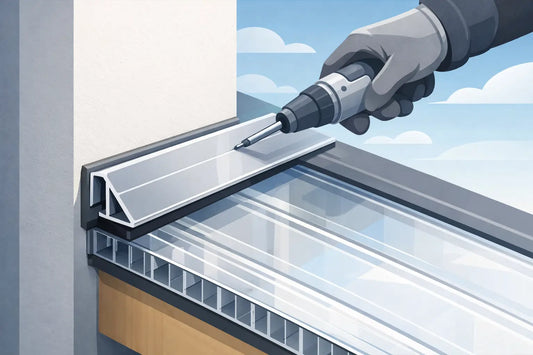 Alu Wandanschlussprofil für Stegplatten montieren