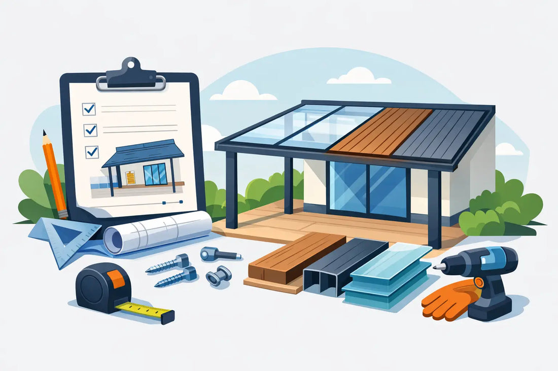 Terrassenüberdachung Materialliste richtig planen