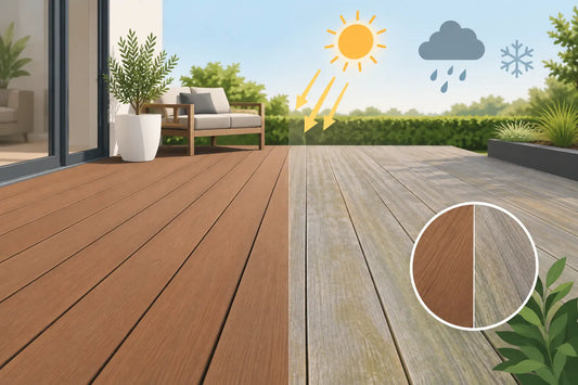 Warum verfärben sich WPC-Dielen auf der Terrasse?
