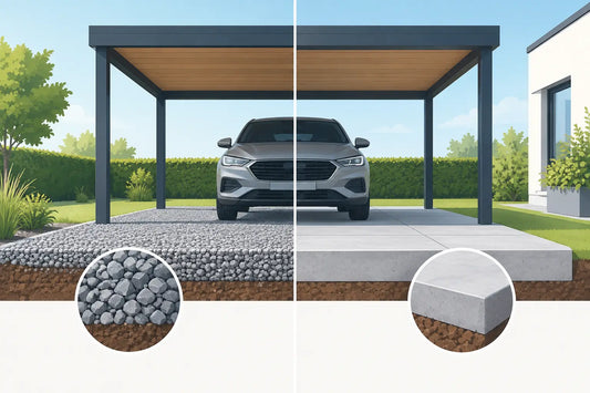 Kies oder Plattenfundament für den Carport?