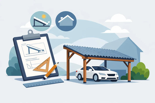 Wellplatten Dachneigung richtig planen für Carports