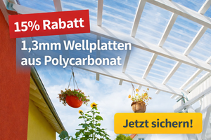 Rabatt auf Polycarbonat-Wellplatten