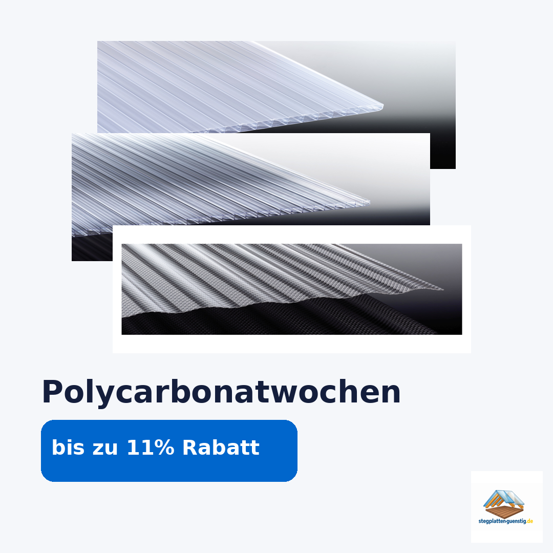 16mm Polycarbonat Stegplatten X-Struktur in Klar und Opal-Weiß für moderne Terrassenüberdachungen