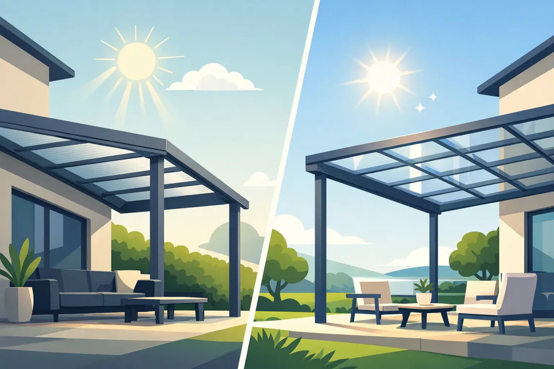Polycarbonat oder Acrylglas Überdachung?