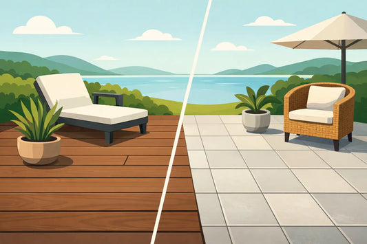 WPC Dielen oder Fliesen für die Terrasse?