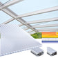 kf-handel.net GmbH-16mm Stegplatten Komplettset Polycarbonat HEATBLOC opal-weiss - Alu-Alu-Profil-Stegplatten Komplettset PC opal-weiß-Stegplatten-Guenstig.de
