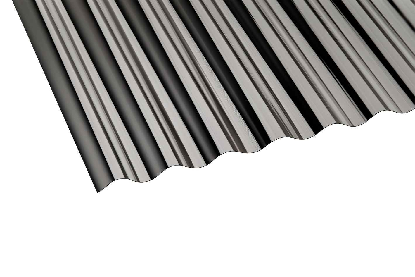 0,8mm Polycarbonat - Lichtplatte Sinuswelle 76/18 - farblos klar