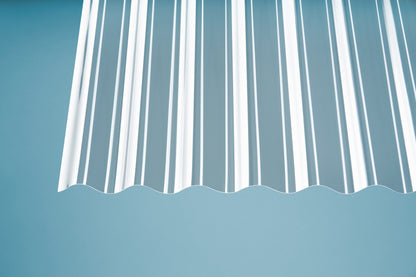 1,3mm Polycarbonat - Lichtplatten Sinuswelle 76/18 - farblos klar