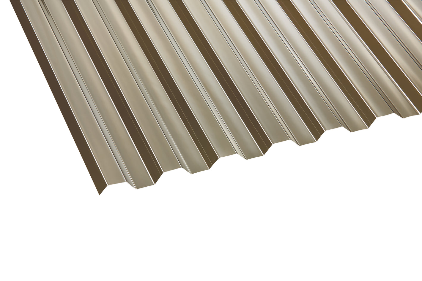 0,8mm Polycarbonat - Lichtplatte TRAPEZ 76/18 - bronze