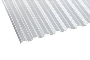 1,4mm Polycarbonat - Lichtplatten Trapez 76/18 klar gerillt Spundwand