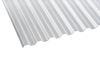 1,4mm Polycarbonat - Lichtplatten Trapez 76/18 klar gerillt Spundwand