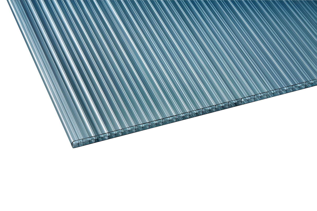 kf-handel.net GmbH-16mm Stegplatten Komplettset Polycarbonat X-Struktur graphit - Alu-Alu-Profil-Stegplatten Komplettset PC graphit/anthrazit-Stegplatten-Guenstig.de