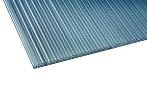 kf-handel.net GmbH-16mm Stegplatten Komplettset Polycarbonat X-Struktur graphit - Alu-Alu-Profil-Stegplatten Komplettset PC graphit/anthrazit-Stegplatten-Guenstig.de