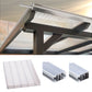 kf-handel.net GmbH-16mm Stegplatten Komplettset Marlon® Premium OPAL-weiss Alu-Alu-Profil-Stegplatten Komplettset PC opal-weiß-Stegplatten-Guenstig.de