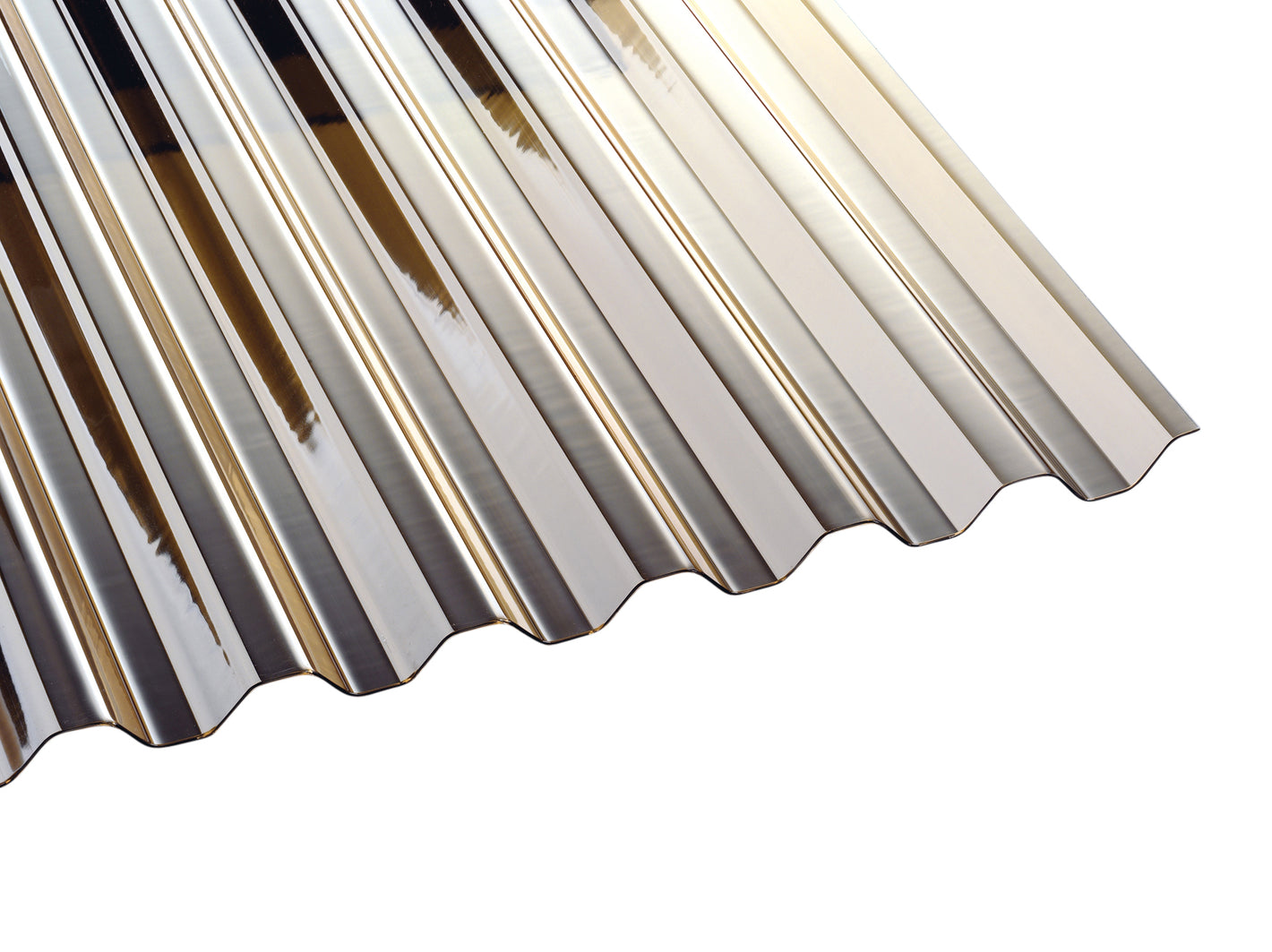 1,0mm Polycarbonat - Lichtplatten bronce Spundwand Trapez 76/18