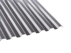 1,0mm Polycarbonat - Lichtplatten silbergrau Spundwand Trapez 76/18 Heatbloc