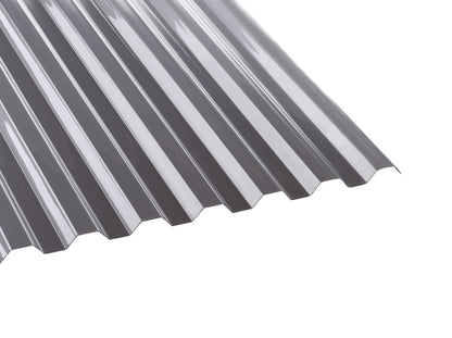 1,0mm Polycarbonat - Lichtplatten silbergrau Spundwand Trapez 76/18 Heatbloc