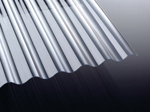 Gutta Plastics-2,5mm Polycarbonat-Wellplatten 76/18 SINUS - KLAR glatt-2,5mm Polycarbonat-Stegplatten-Guenstig.de