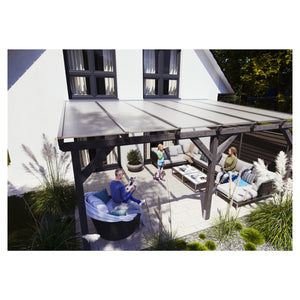 16mm Stegplatten Komplettset Polycarbonat X-Struktur opal-weiß - Alu-Alu-Profil