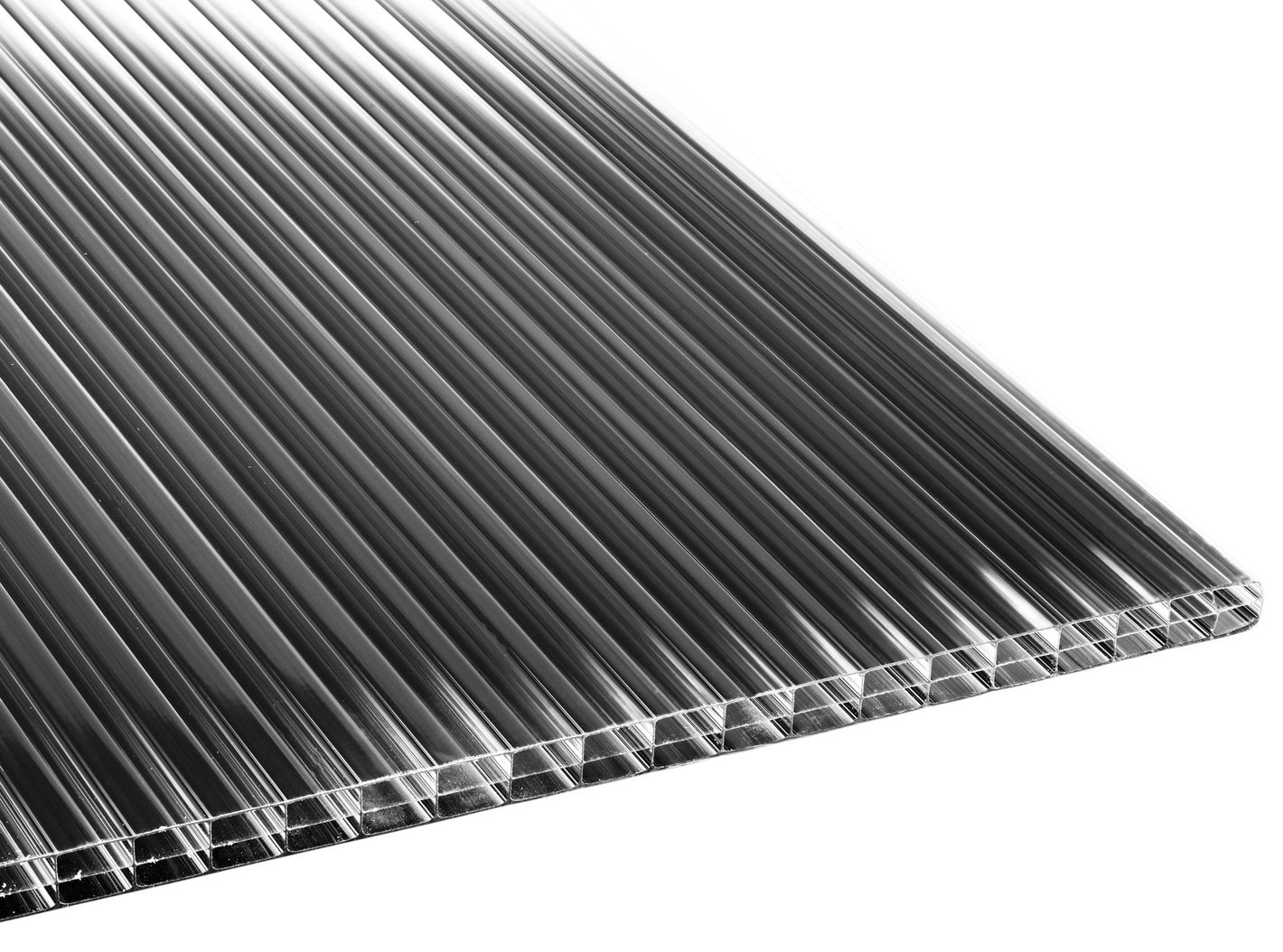 16mm Stegdreifachplatten - anthrazit - Polycarbonat Polyclear