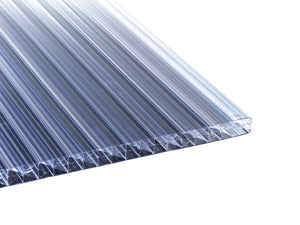 25mm Hohlkammerplatten - klar - THERMO X-Struktur