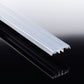 ALU-Verlegeprofil 8/10mm VSG Glas- Mittelprofil 60mm Breite - komplett inkl. Auflagegummi
