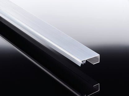 ALU-Verlegeprofil 8/10mm VSG Glas- Randprofil 80mm Breite - komplett inkl. Auflagegummi