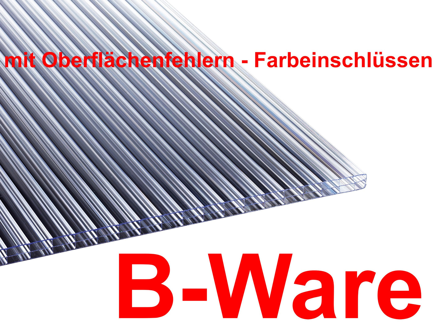 16mm Stegdreifachplatten B-Ware - KLAR - Stegplatten 2. Wahl