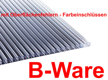 16mm Stegdreifachplatten B-Ware - KLAR - Stegplatten 2. Wahl