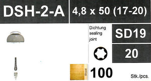 Abstandsset 100 Stück für Wellplatten DSH-2-A Holz Distanzspreizhülse Reisser