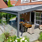 kf-handel.net GmbH-16mm Stegplatten Komplettset Polycarbonat Breitkammer graphit - Alu-Alu-Profil-Stegplatten Komplettset PC graphit/anthrazit-Stegplatten-Guenstig.de