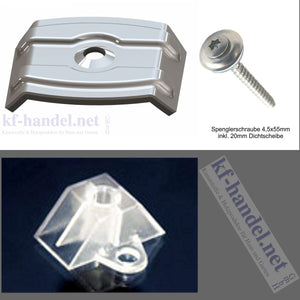 Kalotten - Abstandhalter - 4,5x55mm Spenglerschrauben - SET - Trapez 76/18 (je 100 Stück)