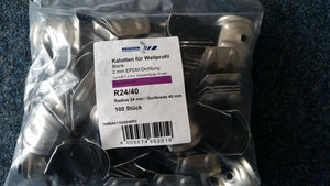 kf-handel.net GmbH-ALU Kalotten für Sinusprofil 76/18 (100 Stück) Typ R24/40 - 45mm lang Reisser-Zubehör Sinus-Stegplatten-Guenstig.de