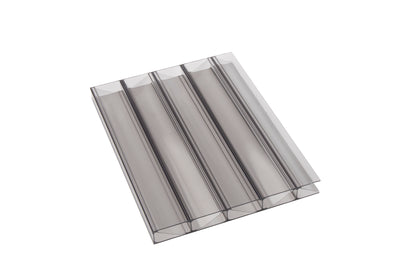 kf-handel.net GmbH-16mm Stegplatten Komplettset Marlon® Premium GRAPHIT Alu-Alu-Profil-Stegplatten Komplettset PC graphit/anthrazit-Stegplatten-Guenstig.de