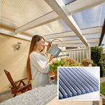 kf-handel.net GmbH-16mm Stegplatten Komplettset Polycarbonat 3-fach klar - Alu-Alu-Profil-Stegplatten Komplettset PC klar-Stegplatten-Guenstig.de
