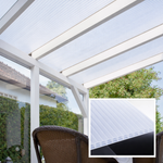 kf-handel.net GmbH-16mm Stegplatten Komplettset Polycarbonat 3-fach opal-weiss - Alu-Alu-Profil-Stegplatten Komplettset PC opal-weiß-Stegplatten-Guenstig.de