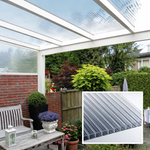 kf-handel.net GmbH-16mm Stegplatten Komplettset Polycarbonat Breitkammer klar - Alu-Alu-Profil-Stegplatten Komplettset PC klar-Stegplatten-Guenstig.de