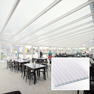 kf-handel.net GmbH-16mm Stegplatten Komplettset Polycarbonat Breitkammer opal-weiss - Alu-Alu-Profil-Stegplatten Komplettset PC opal-weiß-Stegplatten-Guenstig.de