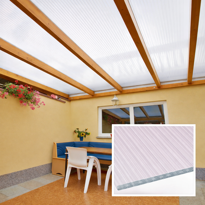 kf-handel.net GmbH-16mm Stegplatten Komplettset Polycarbonat IQ-Relax opal-weiß - Alu-Alu-Profil-Stegplatten Komplettset PC opal-weiß-Stegplatten-Guenstig.de