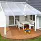 kf-handel.net GmbH-16mm Stegplatten Komplettset Polycarbonat X-Struktur opal-weiss - Alu-Gummi-Profil-Stegplatten Komplettset PC opal-weiß-Stegplatten-Guenstig.de