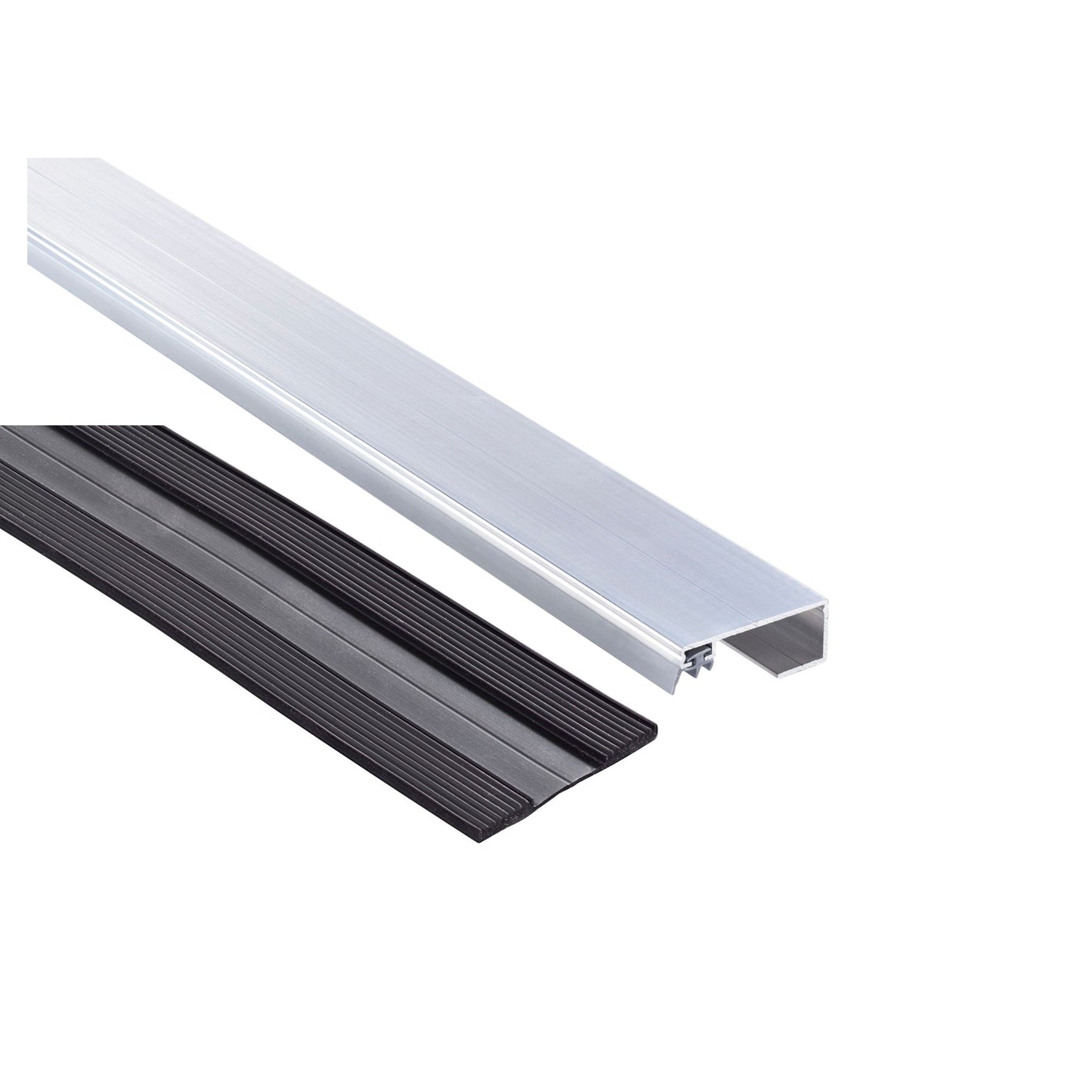 ALU-Verlegeprofil 8/10mm VSG Glas- Randprofil 60mm Breite mit Rippenunterlegeband