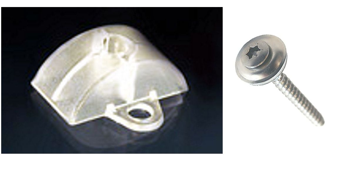 kf-handel.net GmbH-Abstandhalter - Set Sinus 76/18 Wellplatten + 4,5x55mm V2A Schrauben 100 Stück-Befestigungssets Sinus-Stegplatten-Guenstig.de
