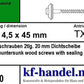 Spenglerschrauben 4,5 x 45 mm mit 20mm Dichtscheibe V2A Edelstahl 100 Stück TX