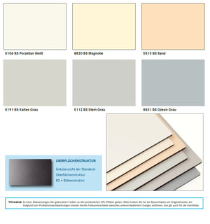 8mm HPL-Baukompaktplatten Standard-Dekore Kronoplan ®