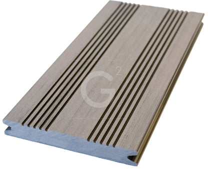 WPC Terrassendielen 22x143mm hellgrau massiv französisch / strukturiert 3D