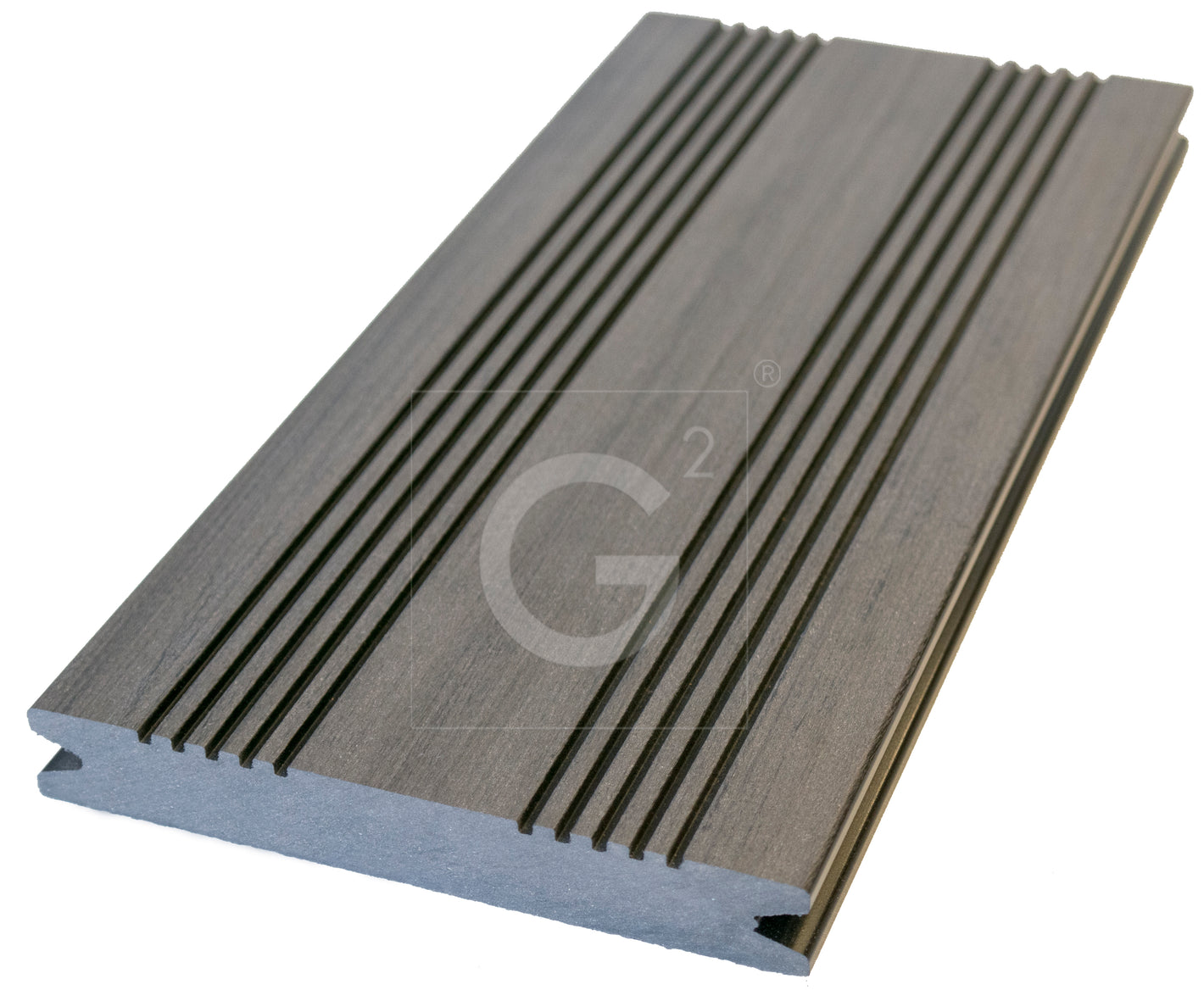 WPC Terrassendielen 22x143mm dunkelgrau massiv französisch / strukturiert 3D