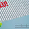 Gutta Plastics-16mm Stegdreifachplatten klar POLYCARBONAT Blueline Recycling-16mm Stegplatte Polycarbonat KLAR-Stegplatten-Guenstig.de