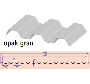 SOLLUX - Lichtplatte Trapez 70/18 - opak-grau